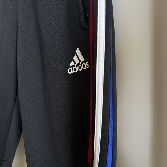 Adidas Tiro Track Pants Black Americana Red White and Blue Stripe Size Small - Picture 4 of 8